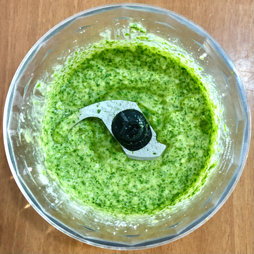 Pasta con pesto di rucola