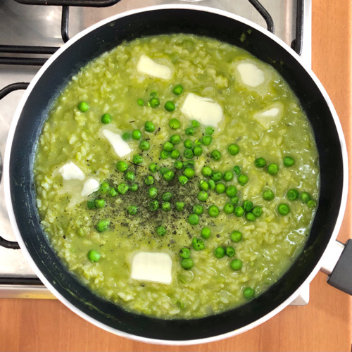 Risotto con piselli