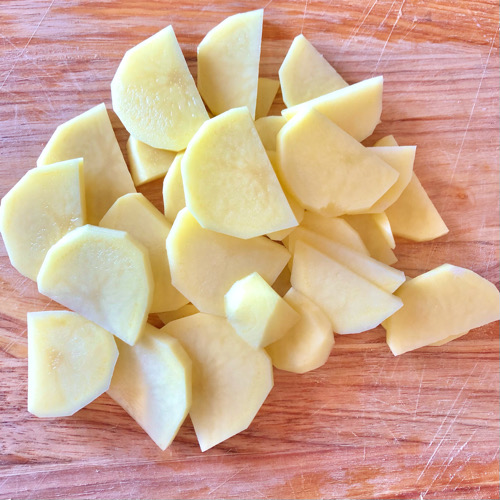 Patate con pomodorini al forno