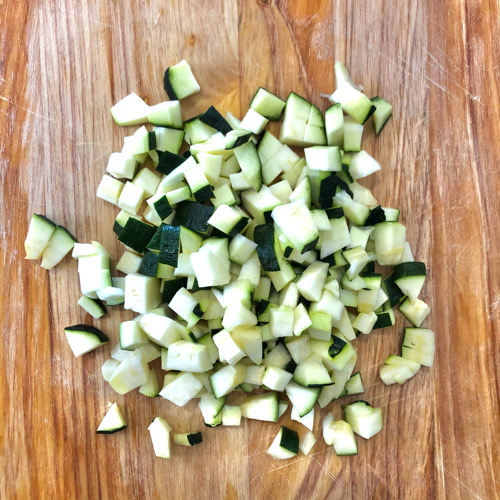 Risotto con zucchine<br/>e gorgonzola