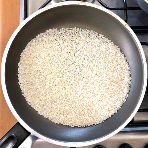 Risotto con zucchine<br/>e gorgonzola